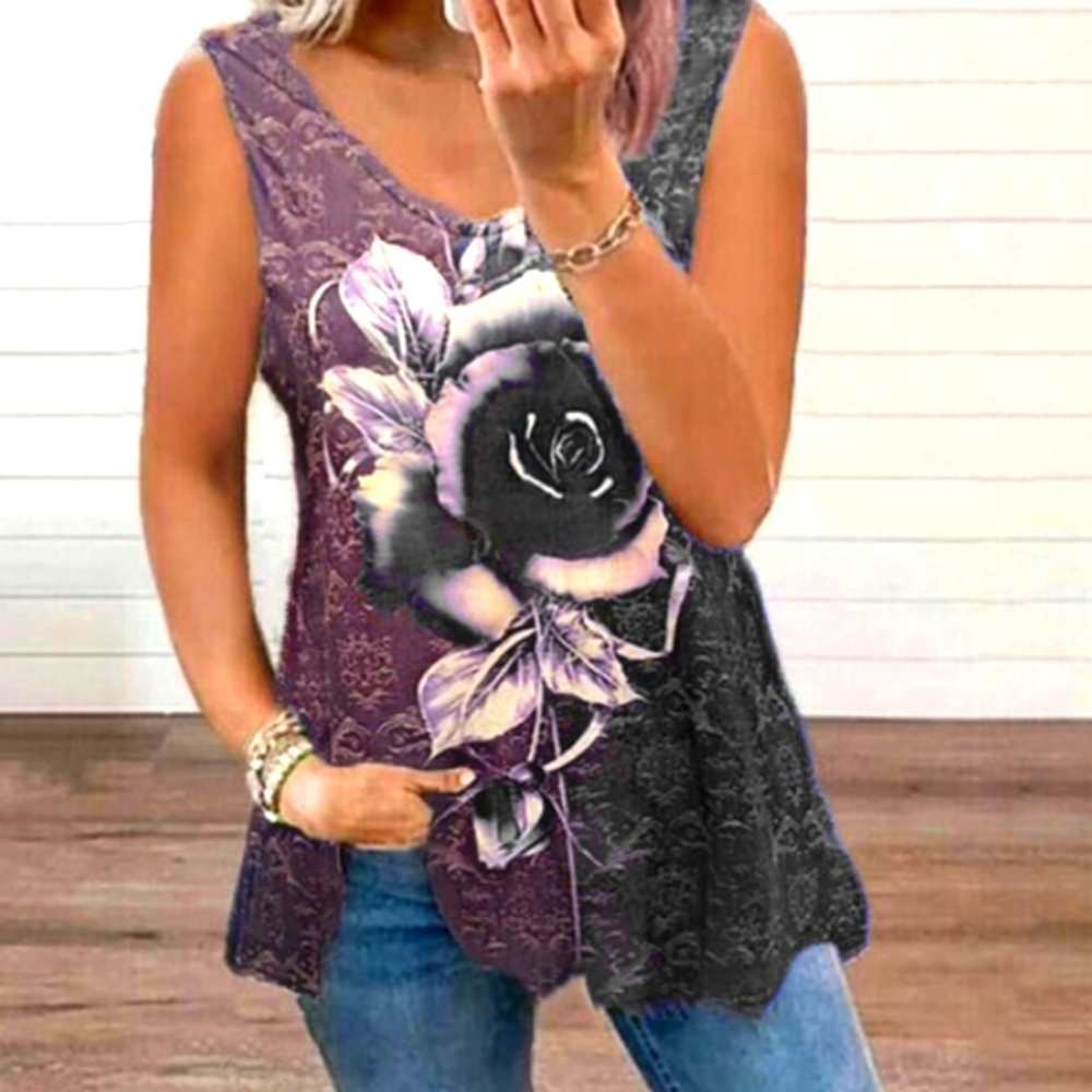 New! Blue Rose tank top szL